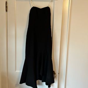 Halston Heritage Strapless Black Dress